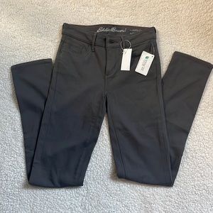 New with tags Eddie Bauer gray size 0 slightly curvy slim straight leggings